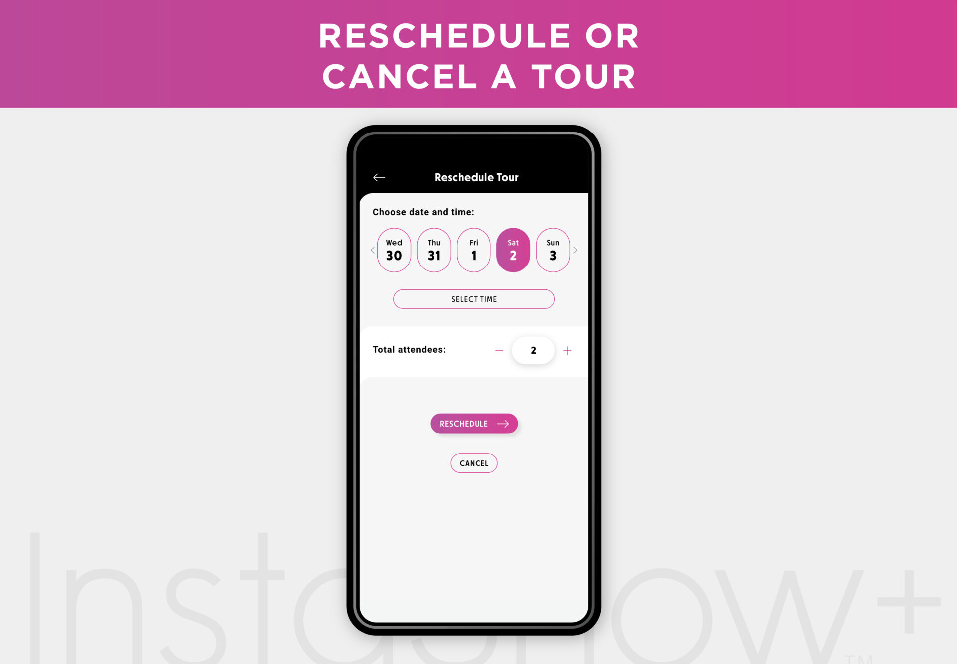 How to Reschedule or Cancel a Property Tour in the InstaShow+ App