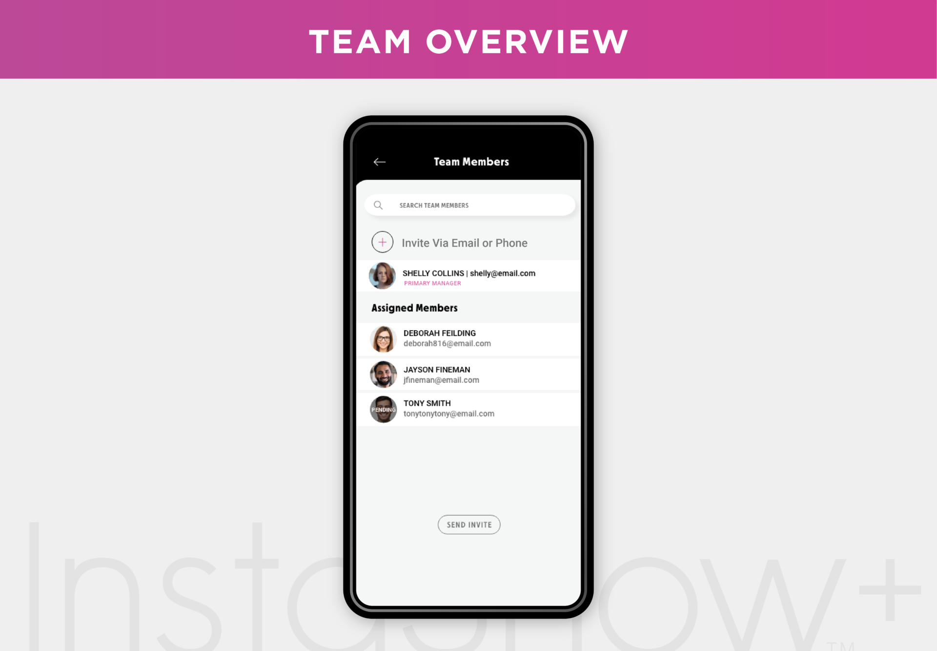 How to Add or Remove Team Members in InstaShow+
